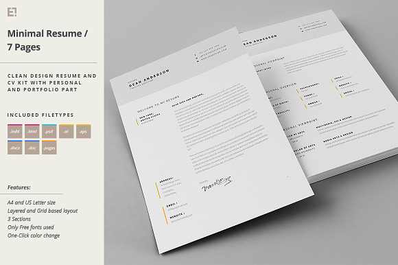 Resume Cover Letter Template Resume Templates Creative Market