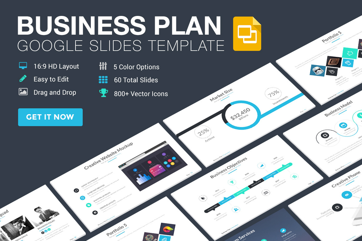 Business Plan Google Slides Template ~ Google Slides Templates