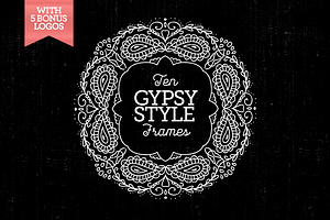 10 Gypsy-Style Frames & 5Bonus Logos