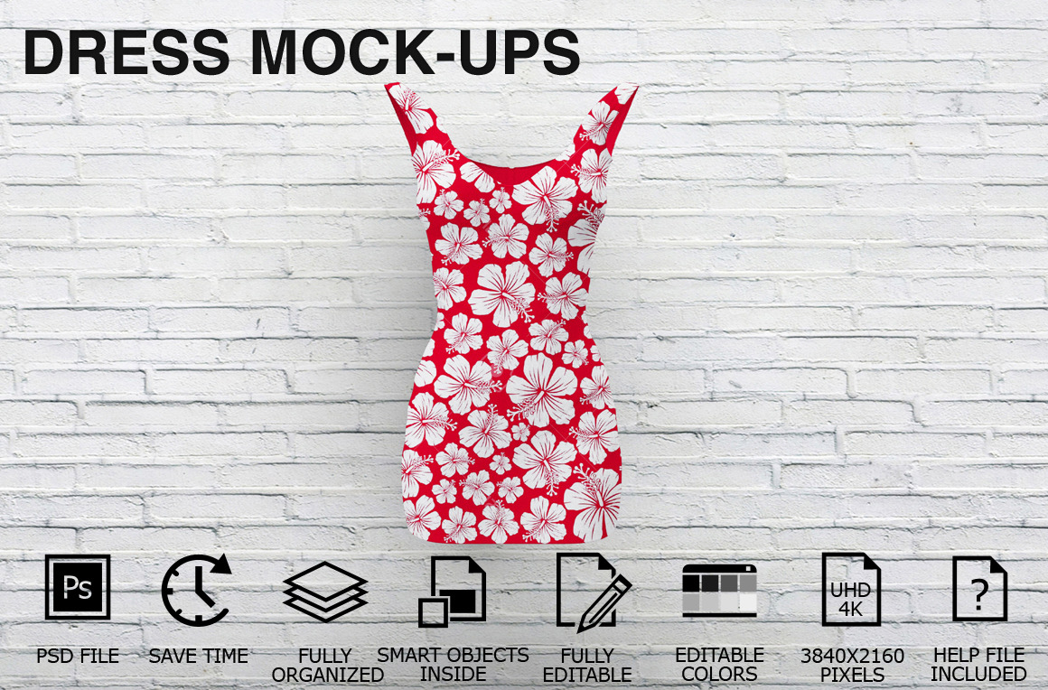 Download Dress Mockups - Clothing Mockups v3 ~ Product Mockups ...