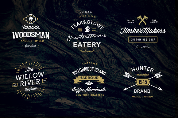 12 Typography Based Vintage Logos in Templates - product preview 2