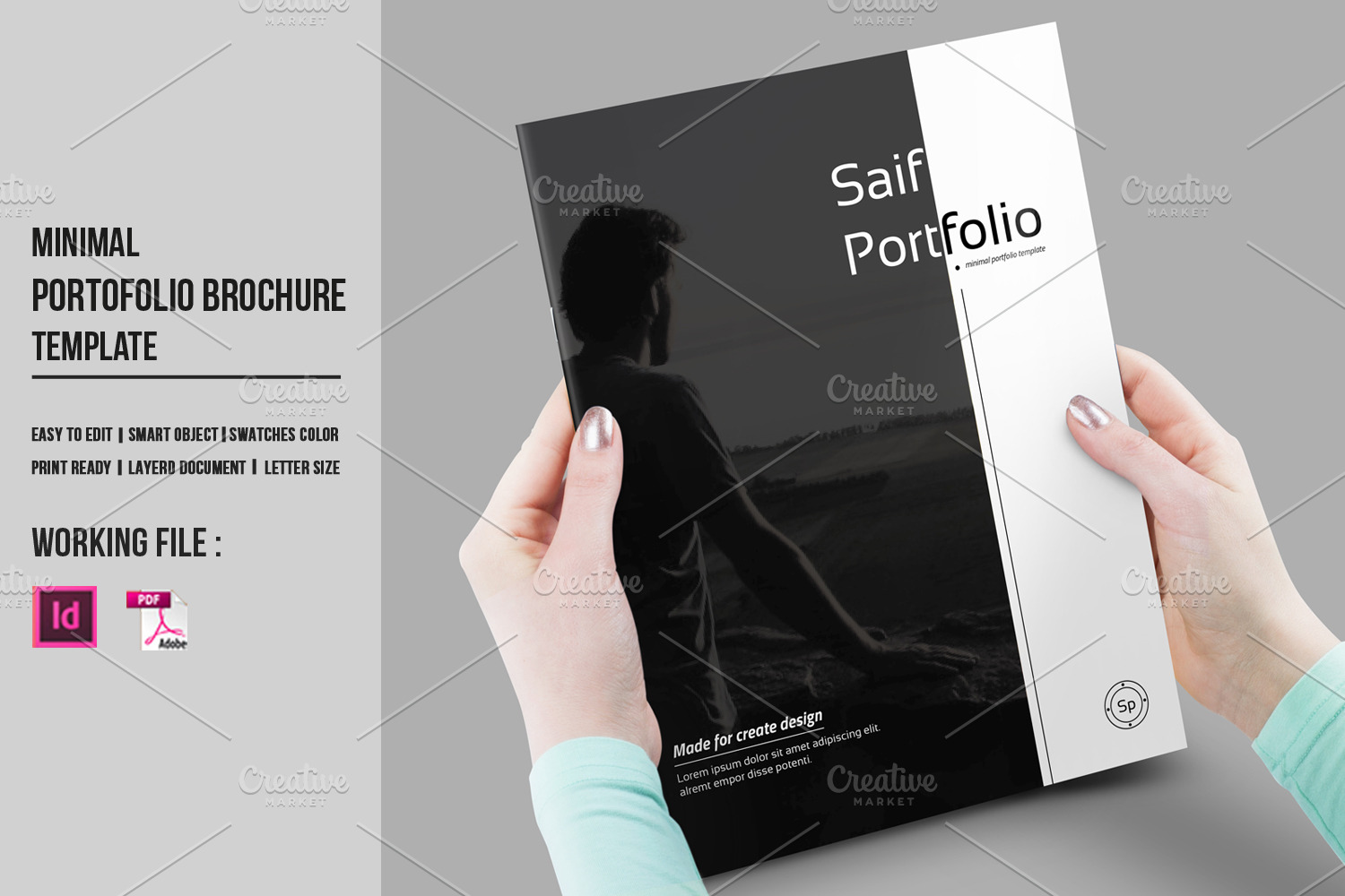 InDesign Portfolio BrochureV430 Brochure Templates Creative Market