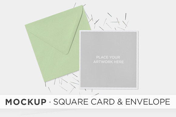 Download Mockup . Square Card & Envelope