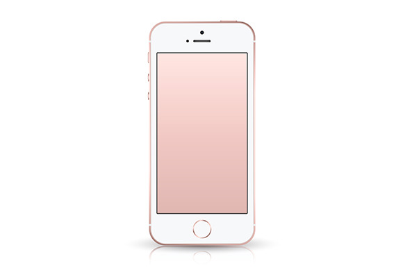 Download iPhone SE Rose gold Mockup ~ Mobile & Web Mockups ~ Creative Market