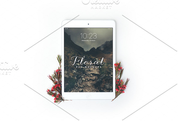 Download Floral iPad Mini Mockup