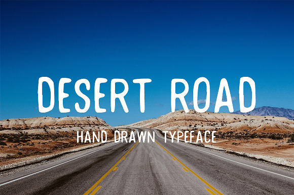 Desert Road Hand Drawn Typeface in Display Fonts