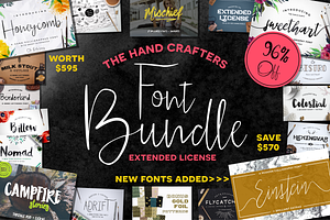 HandCrafters Font Bundle - 96% OFF
