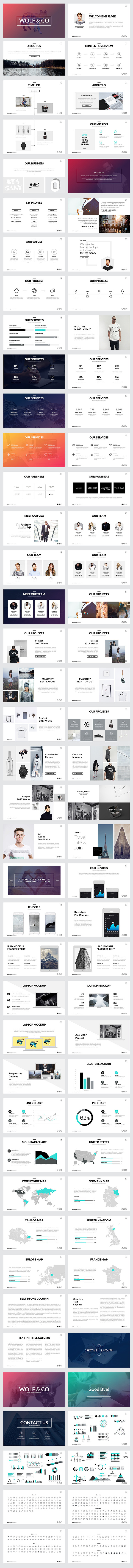 Wolf Minimal Keynote Template in Presentation Templates - product preview 4