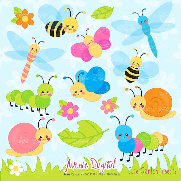 cute insects clipart - photo #26