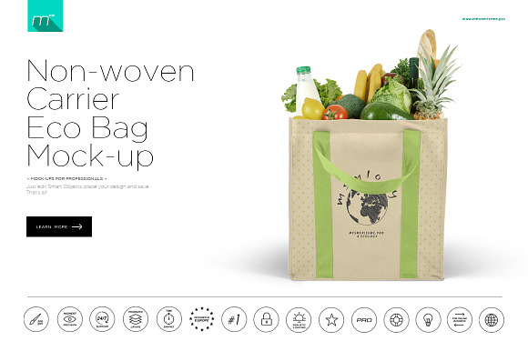 Download Non-woven Carrier Eco Bag Mock-up