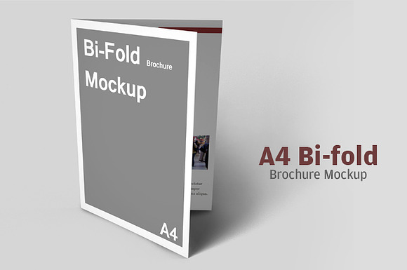 Download A4 Bifold Brochure Mockup