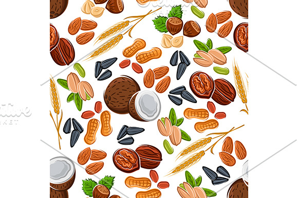 Nuts And Seeds Legumes Pattern