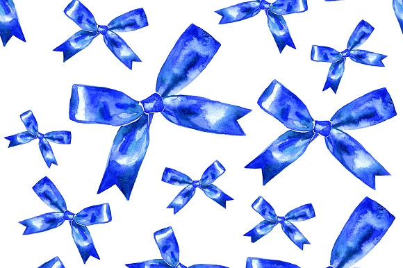 Watercolor satin bows big set in Illustrations - product preview 1