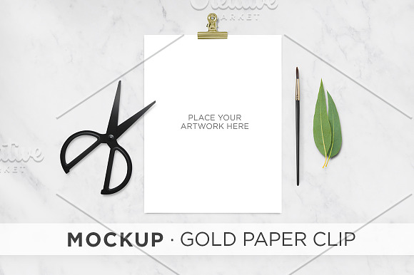 Download Mockup . Gold Paper Clip