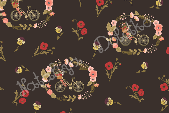 5 Floral Vector Seamless Patterns in Patterns - product preview 2