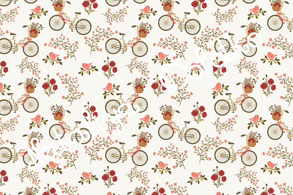 5 Floral Vector Seamless Patterns in Patterns - product preview 3