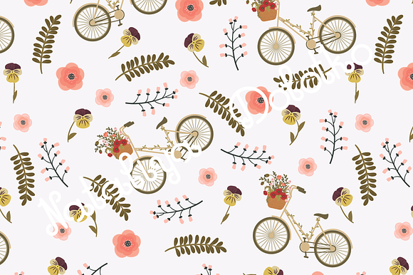 5 Floral Vector Seamless Patterns in Patterns - product preview 4