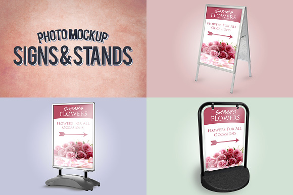 Download Signs & Stands Photo Mockup