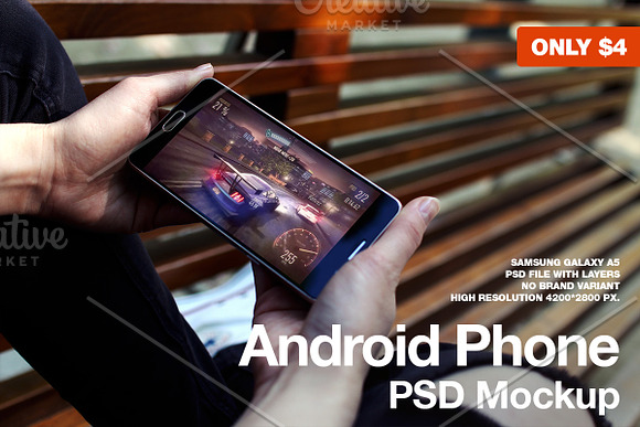 Download Landscape Android Phone Mockup