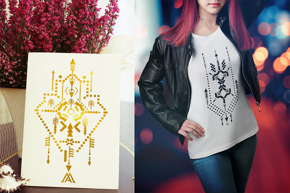 Boho totem. Sacred geometry in Illustrations - product preview 10