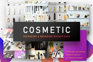 Cosmetic Packaging Branding MockUp 