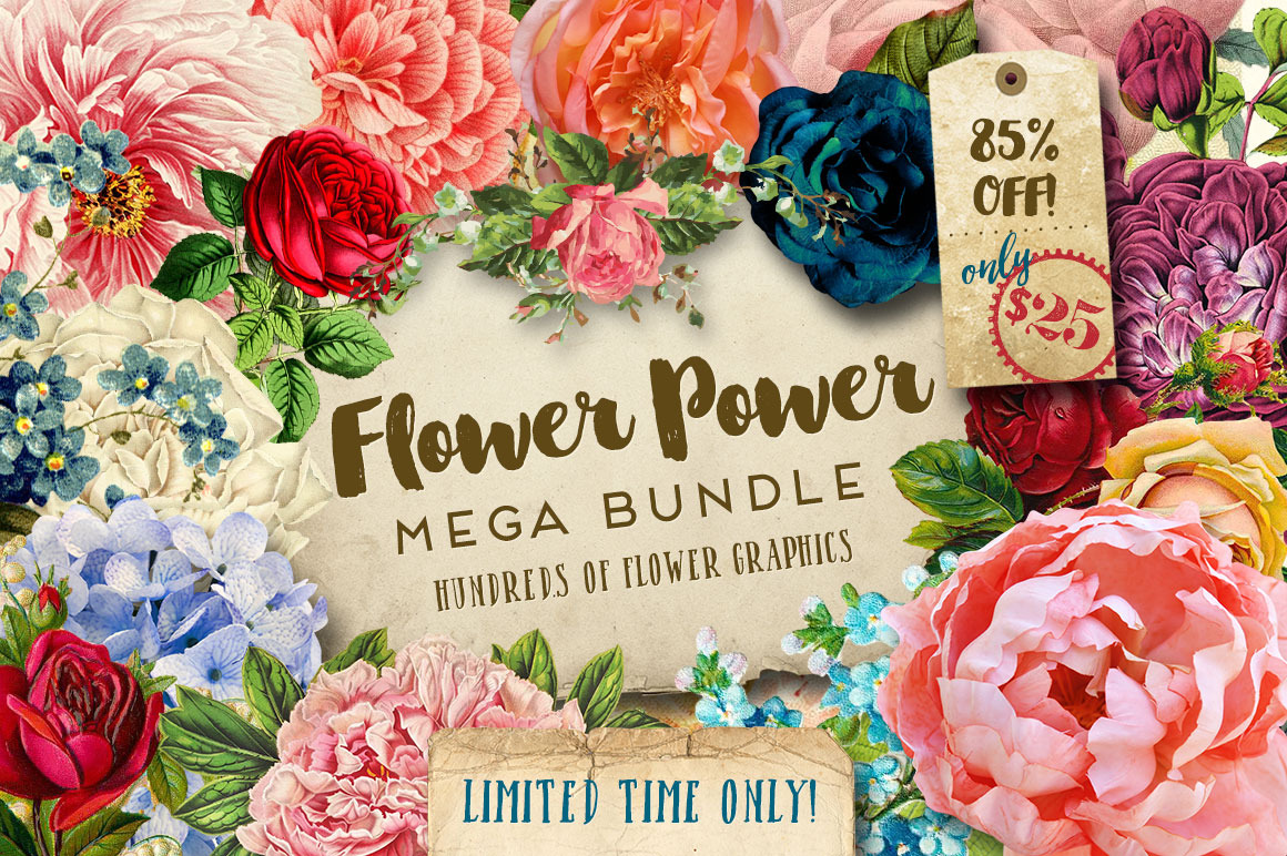 Flower Power Mega Bundle ~ Graphic Objects ~ Creative Market