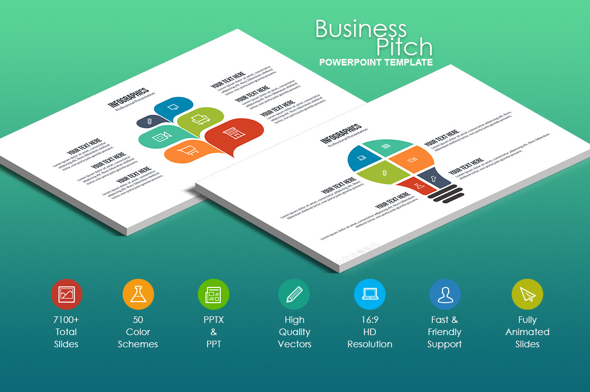Business Pitch Powerpoint Template PowerPoint Templates Creative Market