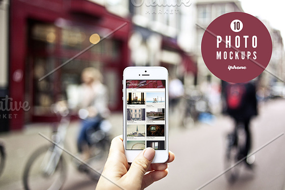 Download 10 urban photo mockups - iPhone 5