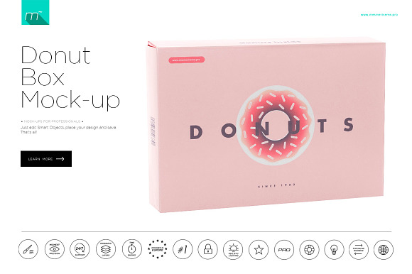 Download Donuts Box Mock-up