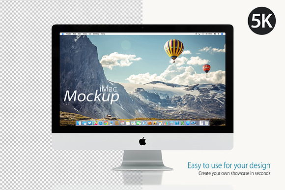 Free Mockup Apple iMac on white