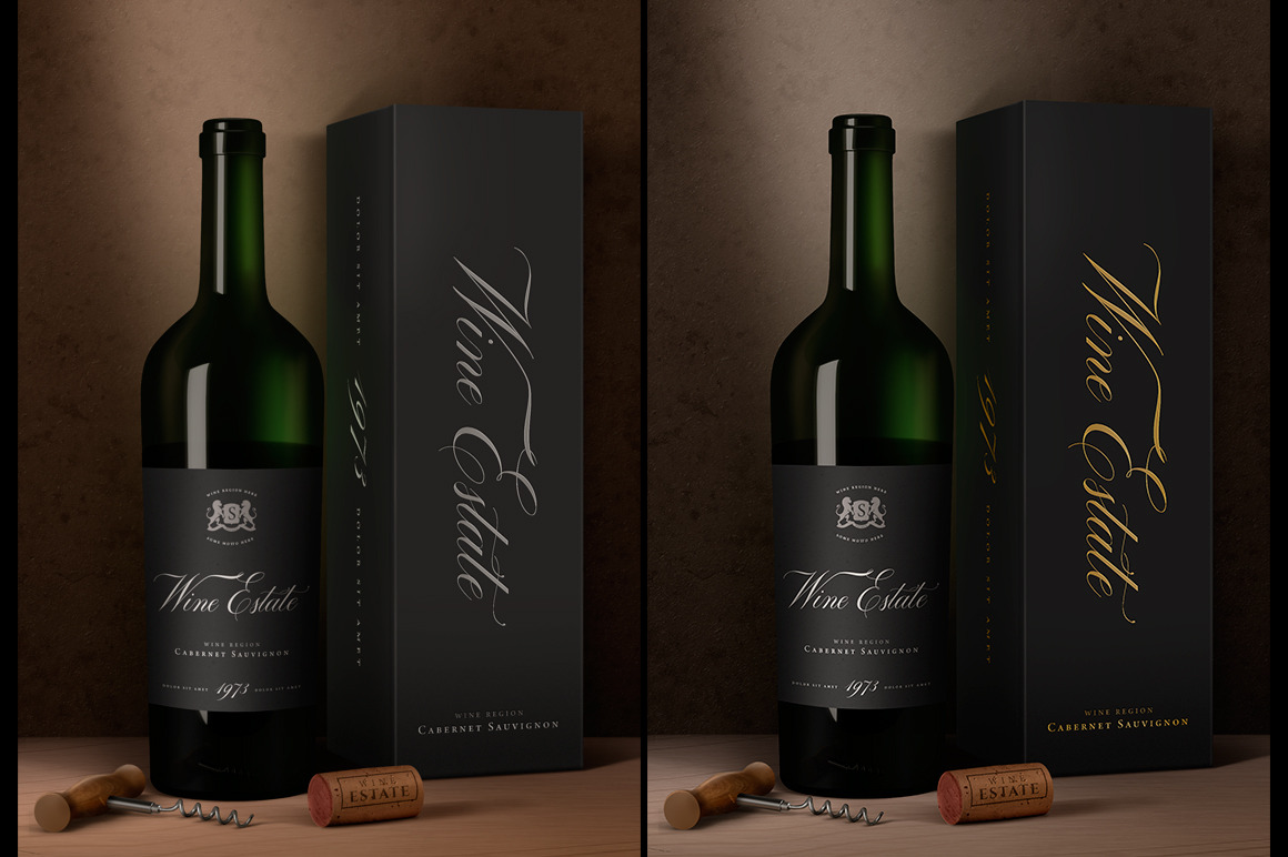 Download Wine Packaging Mock-Up ~ Product Mockups ~ Creative Market