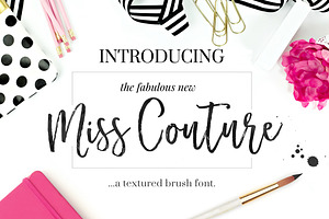 Miss Couture  Brush Script + Bonus
