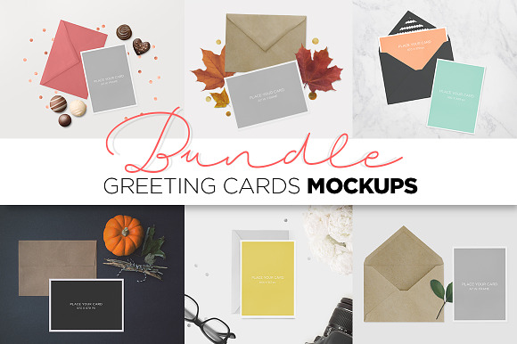 Download Greeting Cards Mockup BUNDLE