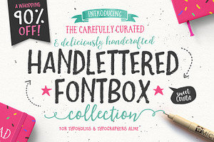 90% OFF- The Handlettered Fontbox