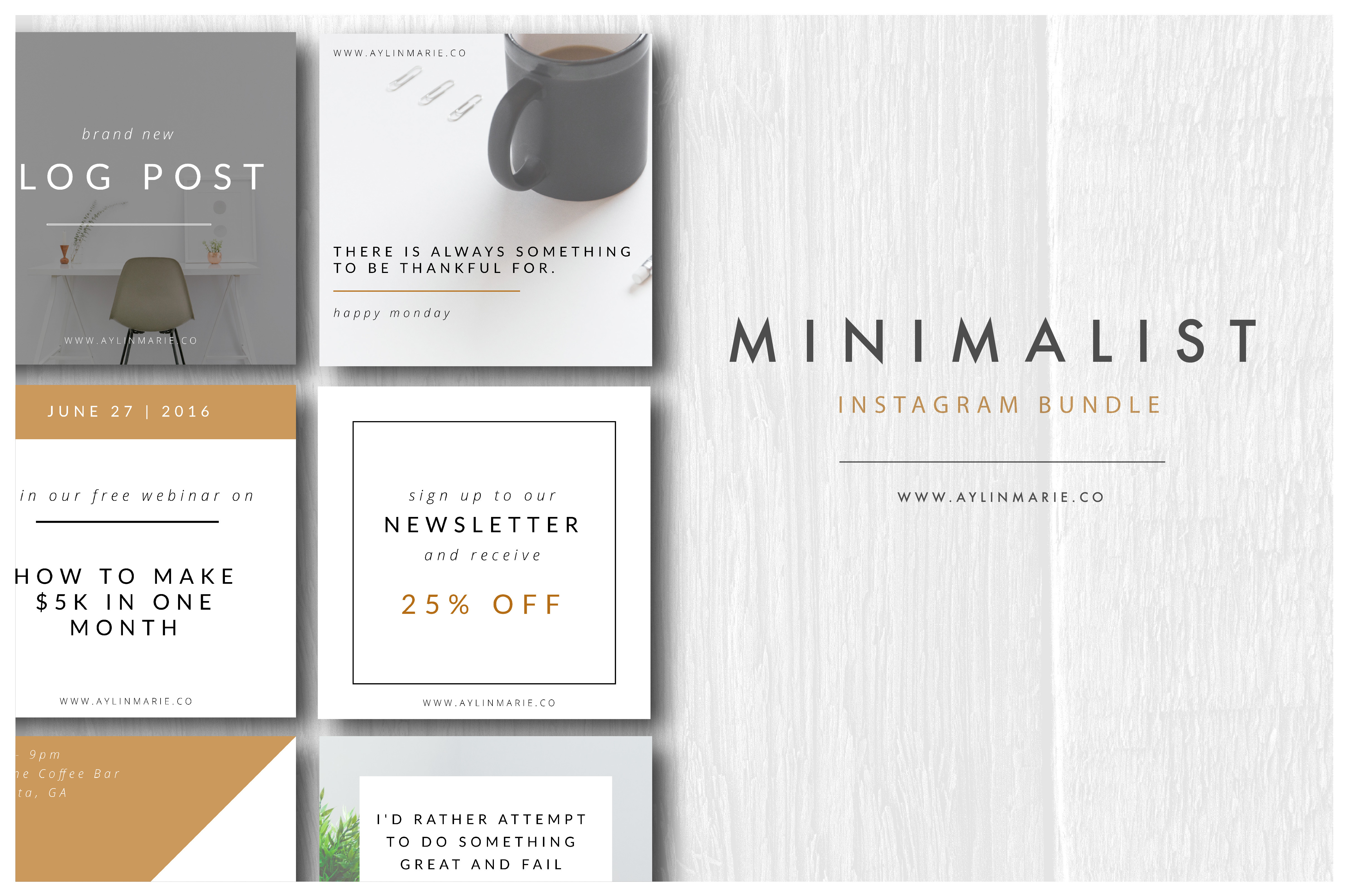 Download The Blogger - Minimal Instagram Pack ~ Instagram Templates ~ Creative Market