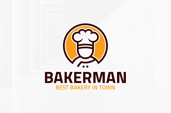 Baker Man Logo Template ~ Logo Templates ~ Creative Market