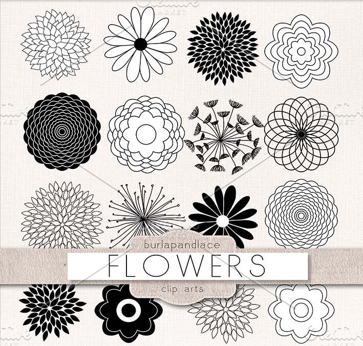 Vector clipart flower ~ Illustrations ~ Creative Market