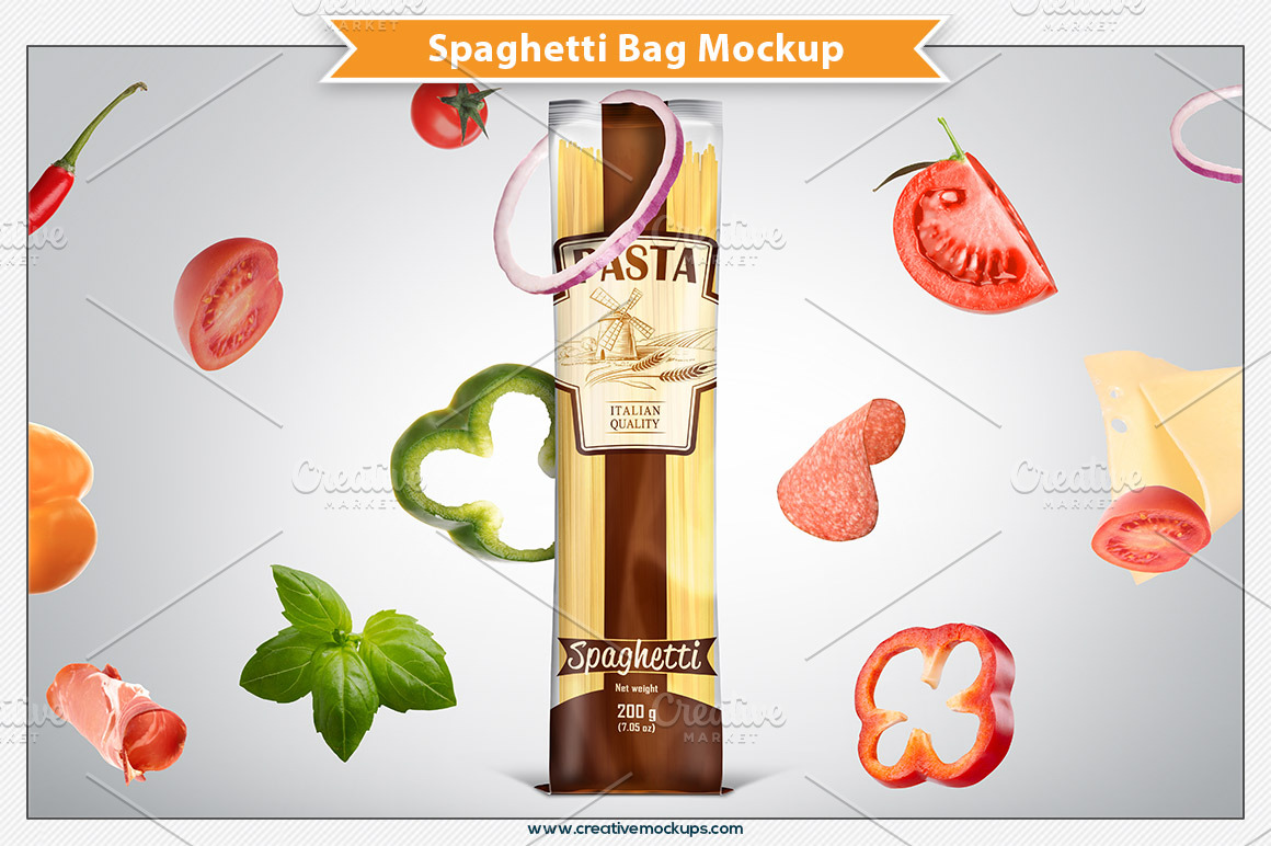 Download Spaghetti Bag Package Mockup ~ Product Mockups ~ Creative ...