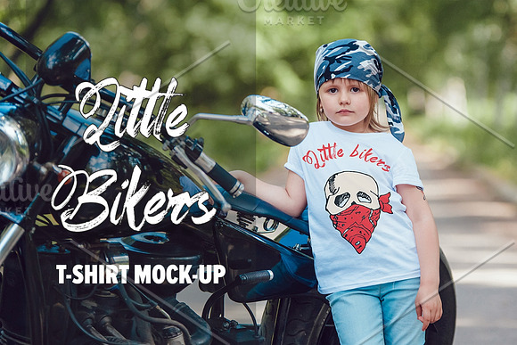 Free Little Bikers T-Shirt Mock-Up