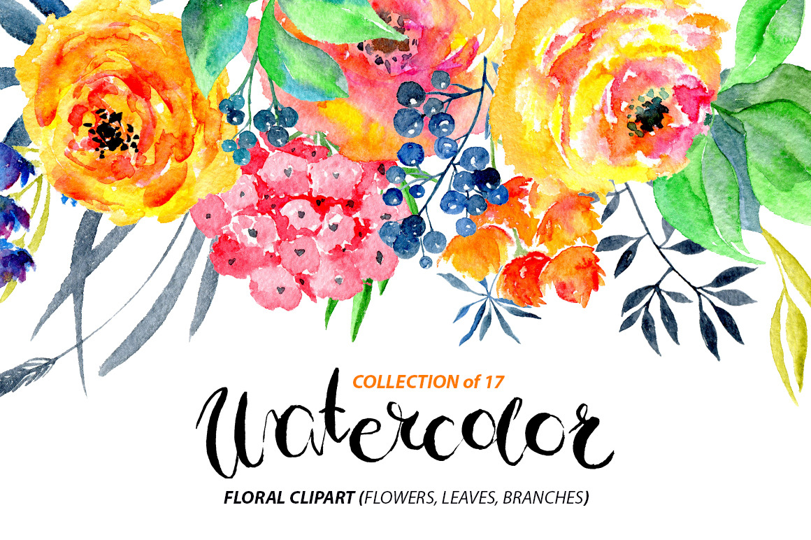 clipart watercolor flowers - photo #49