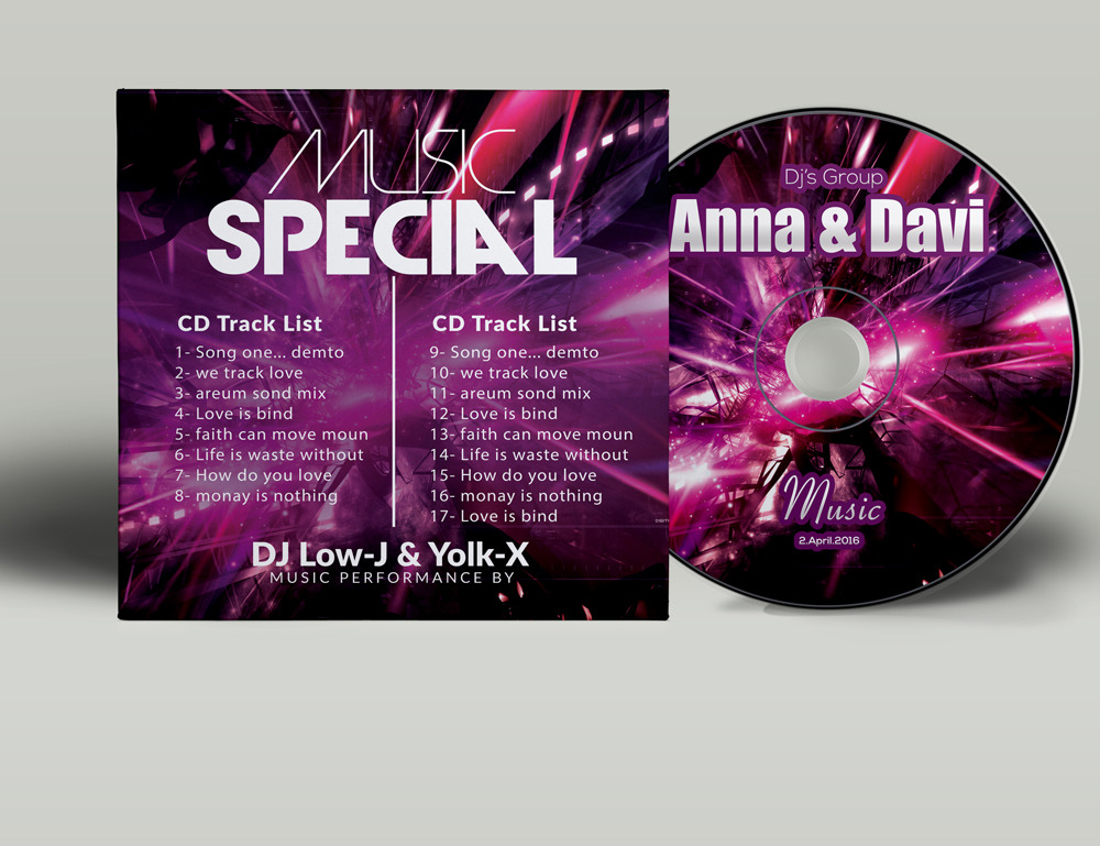 Music CD Cover Psd Template ~ Stationery Templates ...