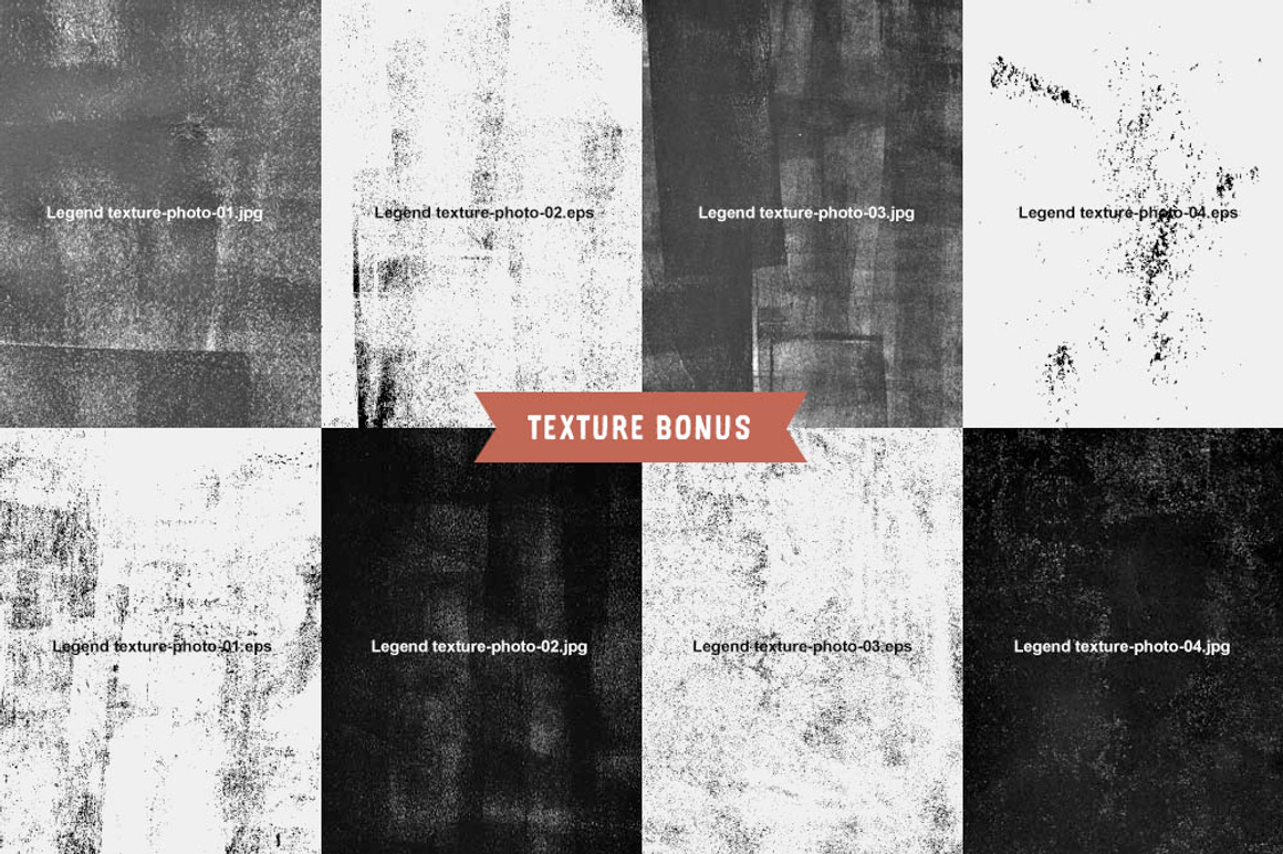 Legend Font trio + Textures - Script