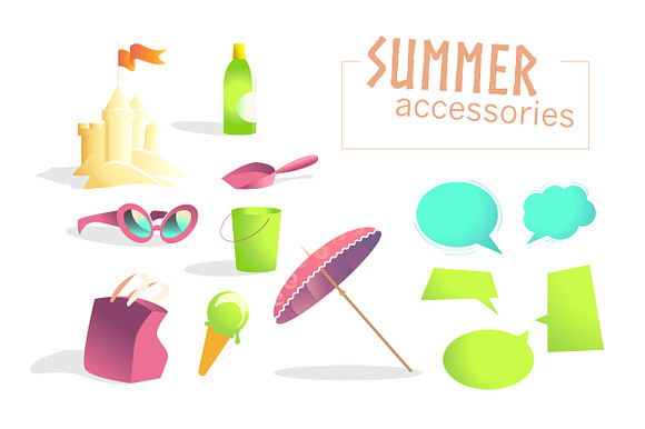 summer girls constructor in Illustrations - product preview 5