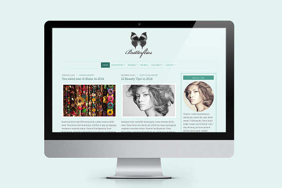 Butterflies Blogging Theme in WordPress Blog Themes - product preview 2