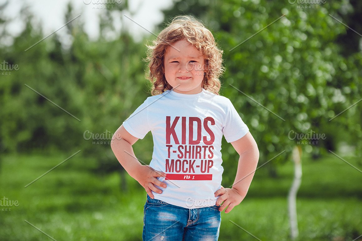 Download Kids T-Shirt Mock-Up Vol 1 ~ Product Mockups ~ Creative Market