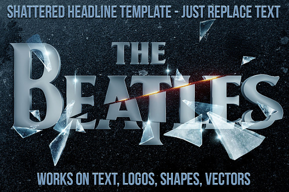 Download Free Download Broken Glass Headline Logo Mockups Book Psd Templates SVG Cut Files