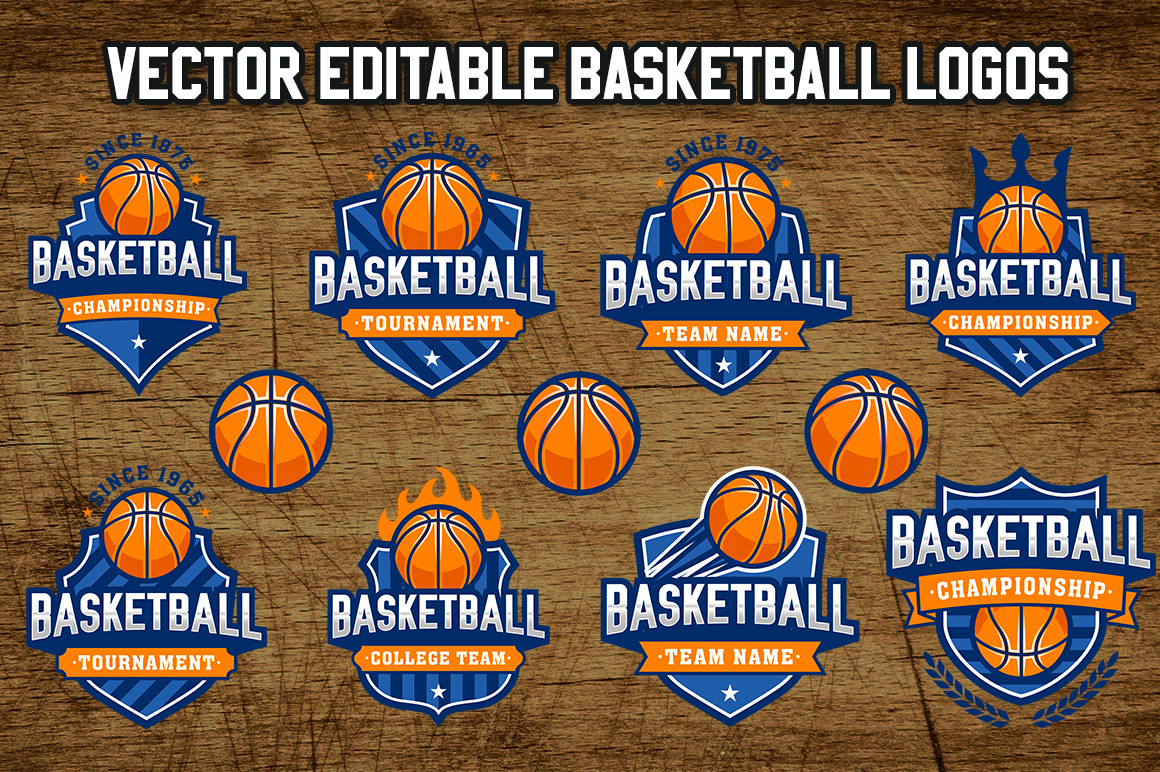 Vector Basketball Logo Templates 2 ~ Icons ~ Creative Market