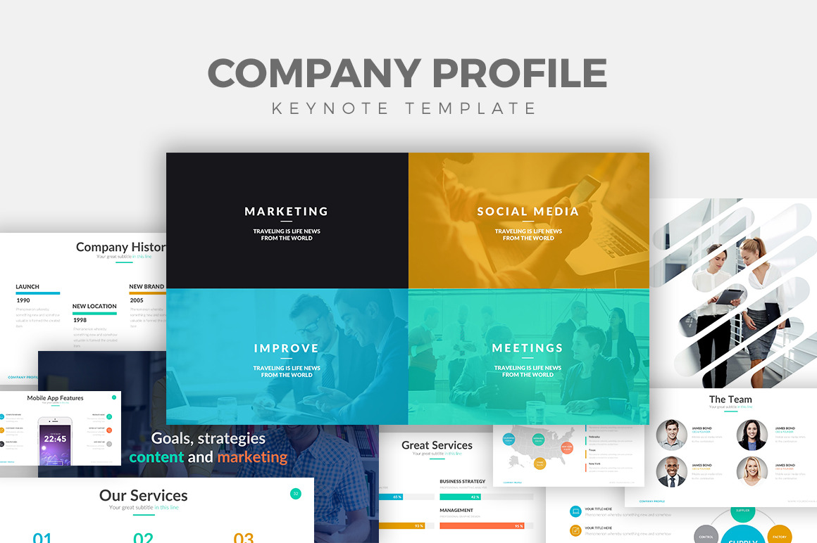 company profile keynote template free