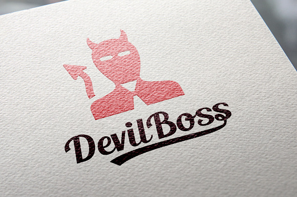 Devil boss logo template in Logo Templates - product preview 1