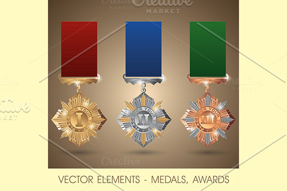 Vector elements - medals, awards in Illustrations - product preview 2